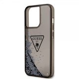 Guess iPhone 14 Pro Max Deksel Liquid Glitter Translucent Svart