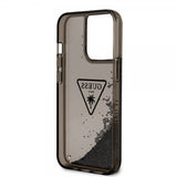 Guess iPhone 14 Pro Max Deksel Liquid Glitter Translucent Svart