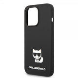 Karl Lagerfeld iPhone 14 Pro Max Deksel Liquid Silicone Choupette Svart