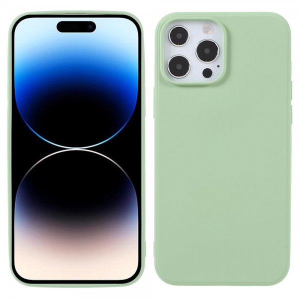 X-Level iPhone 14 Pro Max Deksel Liquid Silicone Lysegrønn