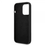Guess iPhone 14 Pro Max Deksel Liquid Silicone Metal Logo Svart