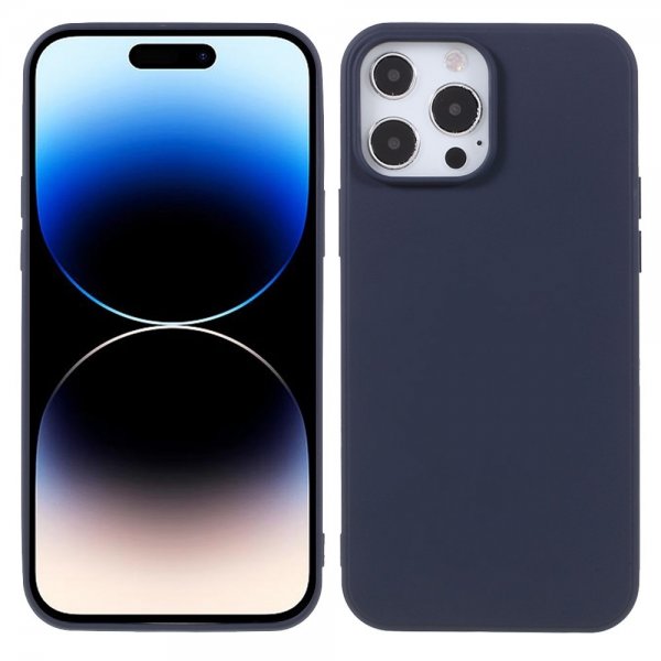 X-Level iPhone 14 Pro Max Deksel Liquid Silicone Mørkeblå