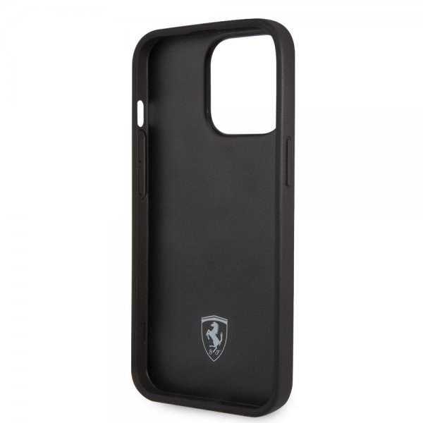 Ferrari iPhone 14 Pro Max Deksel Logo Perforert Rød