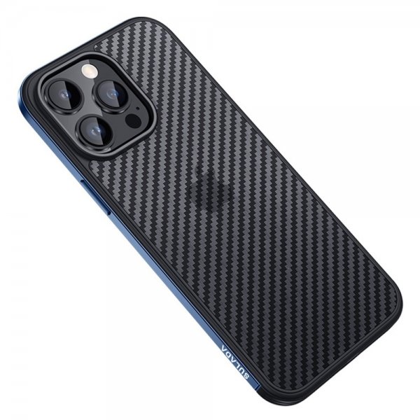 Sulada iPhone 14 Pro Max Deksel Luxury Series Blå