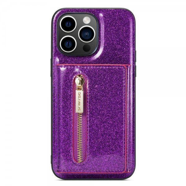 Dg.Ming iPhone 14 Pro Max Deksel M3 Series Avtakbart Kortholder Lilla