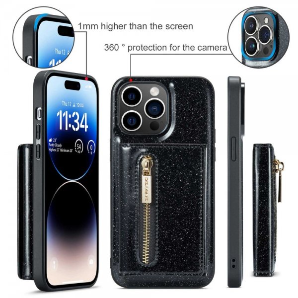 Dg.Ming iPhone 14 Pro Max Deksel M3 Series Avtakbart Kortholder Svart