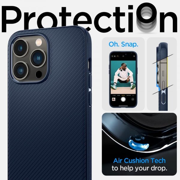 Spigen iPhone 14 Pro Max Deksel Mag Armor MagFit Navy Blue