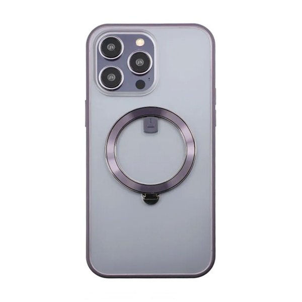 Rvelon iPhone 14 Pro Max Deksel Roterbart Stativ Lilla