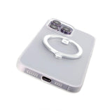 Rvelon iPhone 14 Pro Max Deksel Roterbart Stativ Hvit