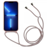 iPhone 14 Pro Max Deksel med Stropp Mørkerosa