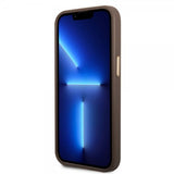 Guess iPhone 14 Pro Max Deksel Metal Plate Logo MagSafe Brun