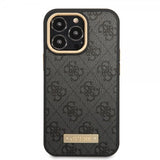 Guess iPhone 14 Pro Max Deksel Metal Plate Logo MagSafe Svart