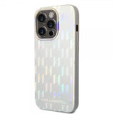 Karl Lagerfeld iPhone 14 Pro Max Deksel Monogram Iridescent Sølv