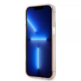 Karl Lagerfeld iPhone 14 Pro Max Deksel Monogram Vertical Stripe Rosa