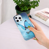iPhone 14 Pro Max Deksel Motiv Blå Sommerfugl