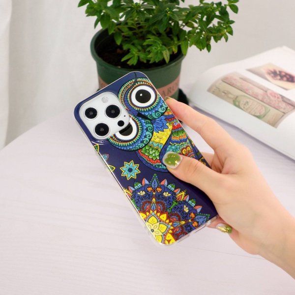 iPhone 14 Pro Max Deksel Motiv Fargerik Ugle