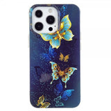iPhone 14 Pro Max Deksel Motiv Guldiga Sommerfugler