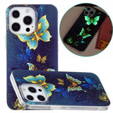 iPhone 14 Pro Max Deksel Motiv Guldiga Sommerfugler