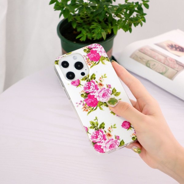 iPhone 14 Pro Max Deksel Motiv Rosa Rosor