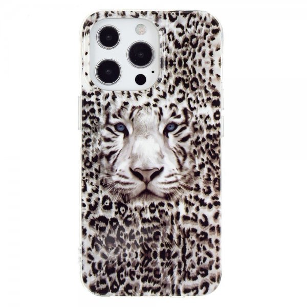 iPhone 14 Pro Max Deksel Motiv Hvit Tiger