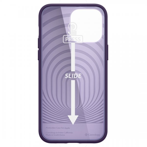 Caseology iPhone 14 Pro Max Deksel Skjermbeskytter Nano Pop 360 Grape Purple