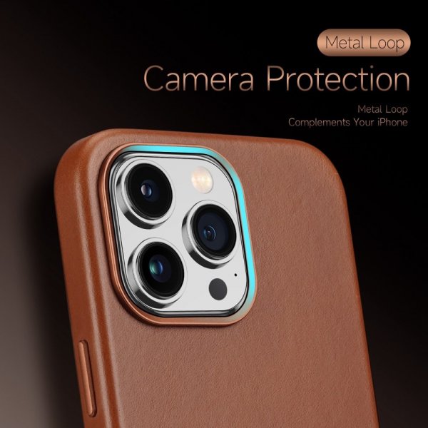 Dux Ducis iPhone 14 Pro Max Deksel Naples Series MagSafe Lysebrun