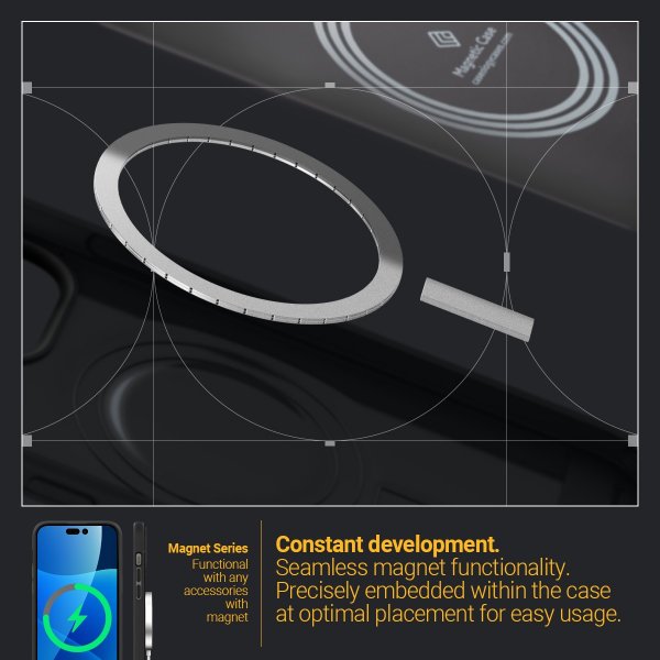 Caseology iPhone 14 Pro Max Deksel Parallax Mag Matte Black