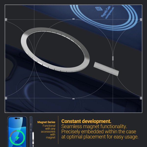 Caseology iPhone 14 Pro Max Deksel Parallax Mag Midnight Blue