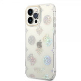 Guess iPhone 14 Pro Max Deksel Peony Glitter Hvit