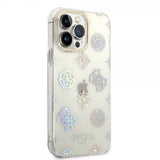 Guess iPhone 14 Pro Max Deksel Peony Glitter Hvit