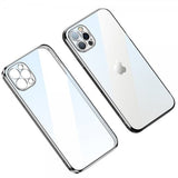 Sulada iPhone 14 Pro Max Deksel Belagt Kant Sølv