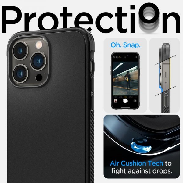 Spigen iPhone 14 Pro Max Deksel Rugged Armor MagFit Matte Black