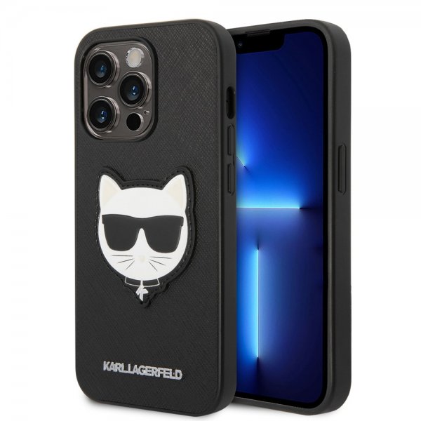 Karl Lagerfeld iPhone 14 Pro Max Deksel Saffiano Choupette Svart