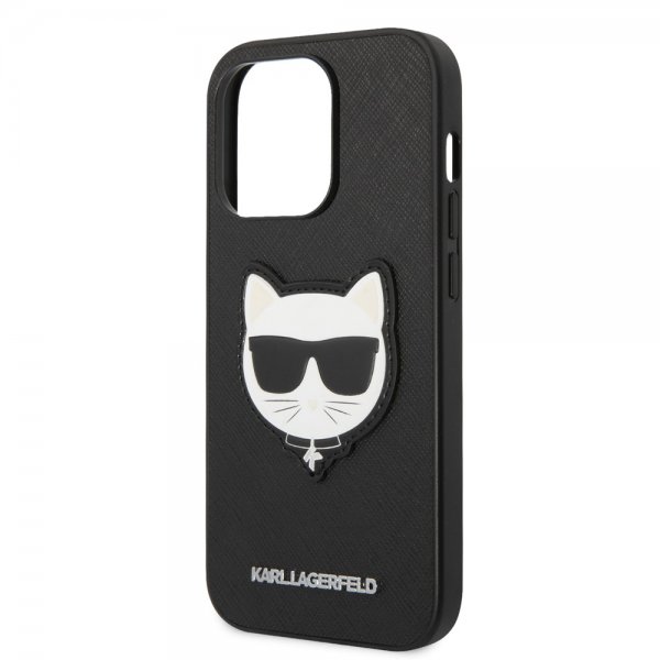 Karl Lagerfeld iPhone 14 Pro Max Deksel Saffiano Choupette Svart