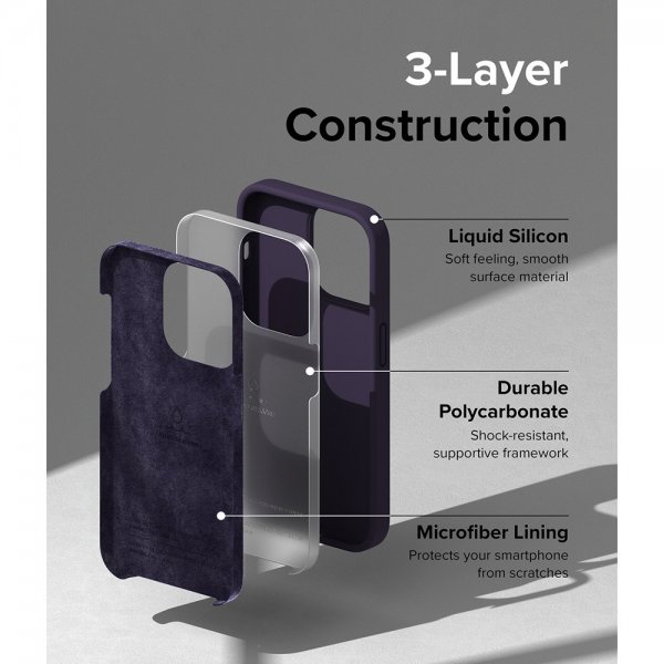 Ringke iPhone 14 Pro Max Deksel Silikoni Deep Purple