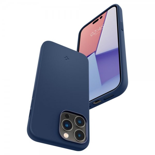 Spigen iPhone 14 Pro Max Deksel Silicone Fit MagFit Navy Blue