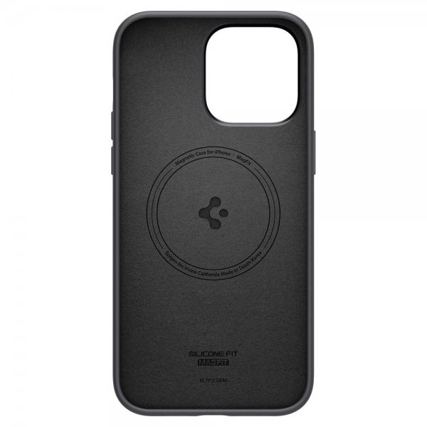 Spigen iPhone 14 Pro Max Deksel Silicone Fit MagFit Svart