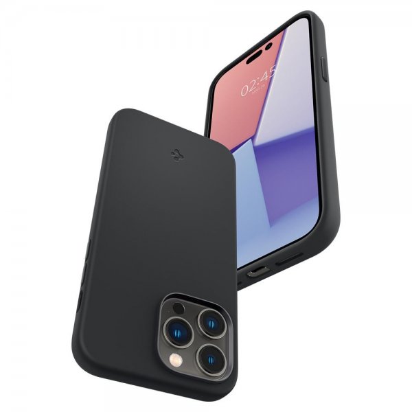 Spigen iPhone 14 Pro Max Deksel Silicone Fit MagFit Svart
