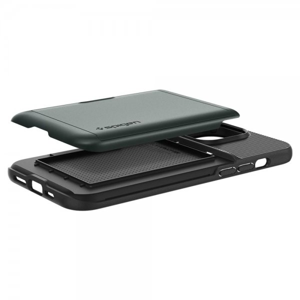 Spigen iPhone 14 Pro Max Deksel Slim Armor CS Abyss Green