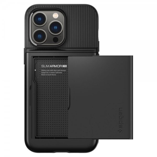 Spigen iPhone 14 Pro Max Deksel Slim Armor CS Svart