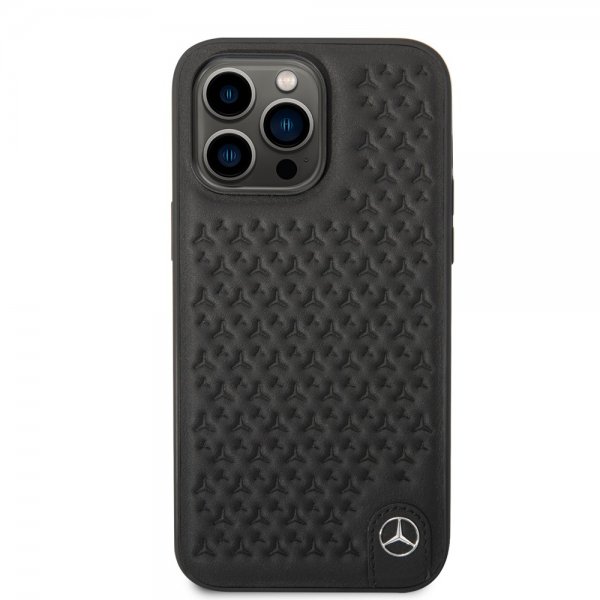 Mercedes Benz iPhone 14 Pro Max Deksel Star Pattern Svart