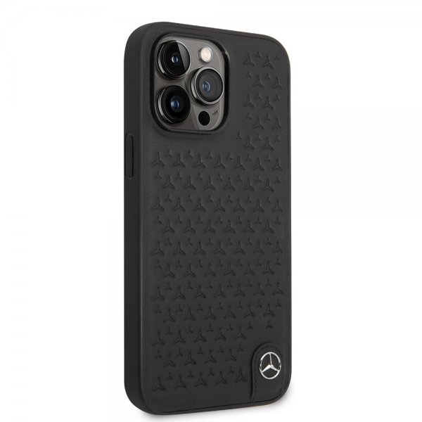 Mercedes Benz iPhone 14 Pro Max Deksel Star Pattern Svart