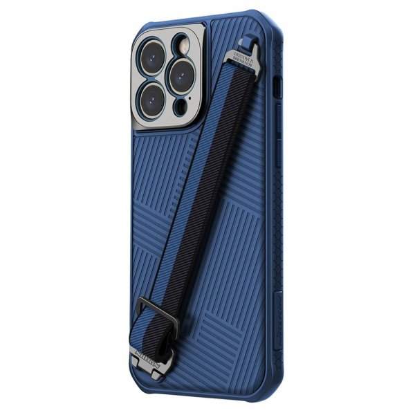 Nillkin iPhone 14 Pro Max Deksel Strap Case Blå