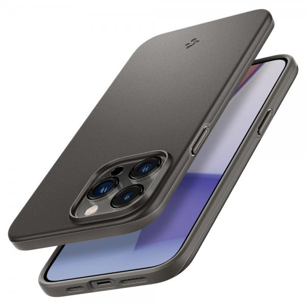 Spigen iPhone 14 Pro Max Deksel Thin Fit Gunmetal