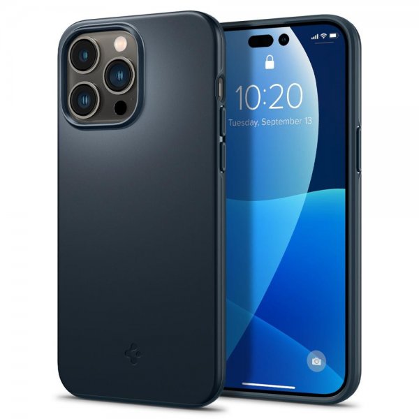 Spigen iPhone 14 Pro Max Deksel Thin Fit Metal Slate