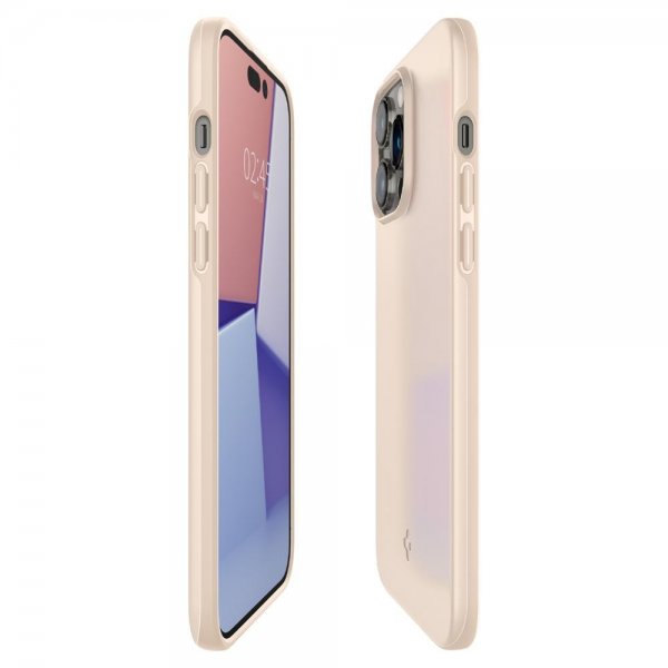 Spigen iPhone 14 Pro Max Deksel Thin Fit Sand Beige