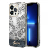 Guess iPhone 14 Pro Max Deksel Toile de Jouy Grå