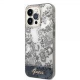 Guess iPhone 14 Pro Max Deksel Toile de Jouy Grå