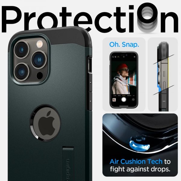Spigen iPhone 14 Pro Max Deksel Tough Armor MagFit Abyss Green