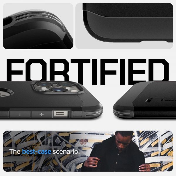 Spigen iPhone 14 Pro Max Deksel Tough Armor MagFit Svart